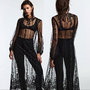 ZARA | Sheer Lace Dress